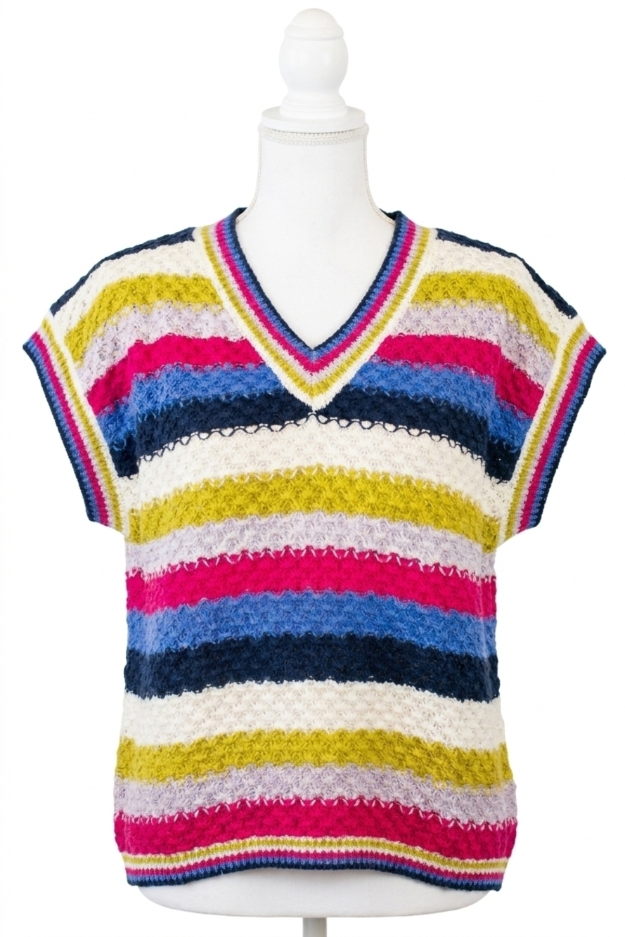 NEW JODIFL another one v-neck striped top in multi